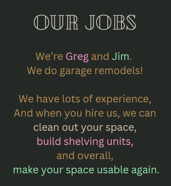 Our Jobs